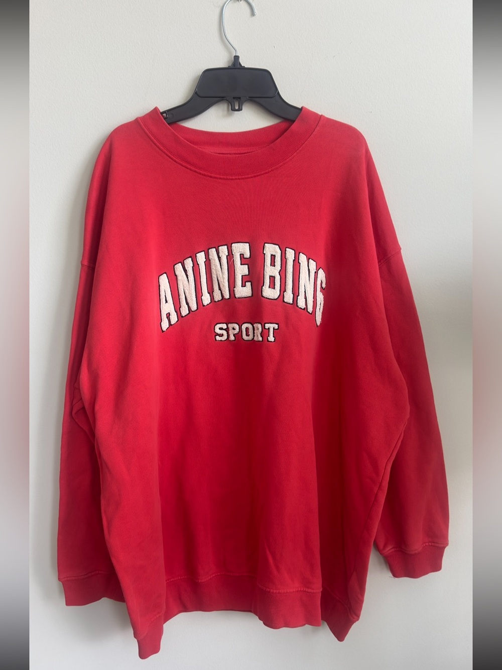 Anine Bing Red Logo Pullover Sweatshirt - Picture 7 of 14
